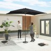Nova Garden Furniture Antigua Black 3m x 2m Rectangular Aluminium Table Parasol