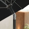 Nova Garden Furniture Antigua Black 3m x 2m Rectangular Aluminium Table Parasol