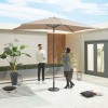 Nova Garden Furniture Antigua Taupe 3m x 2m Rectangular Aluminium Table Parasol