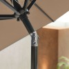 Nova Garden Furniture Antigua Taupe 3m x 2m Rectangular Aluminium Table Parasol