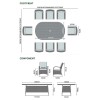 Nova Garden Furniture Olivia Grey Oval 8 Seat Dining set