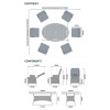 Nova Garden Furniture Carolina White Wash Rattan 6 Seat Oval Dining Set