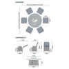 Nova Garden Furniture Carolina White Wash Rattan 6 Seat Round Dining Set with Fire Pit