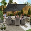 Nova Garden Furniture Thalia Willow Rattan 6 Seat Oval Dining Set with Ice Bucket