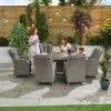 Nova Garden Furniture Thalia Willow Rattan 6 Seat Oval Dining Set with Ice Bucket