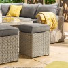 Nova Garden Furniture Deluxe Ciara White Wash Rattan Corner Dining Set with Rising Table