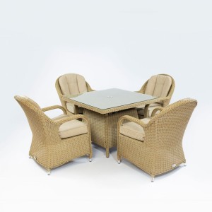 Nova Garden Furniture Leeanna Willow Rattan 4 Seat Square Dining Set Nova Garden Furniture Leeanna Willow Rattan 4 Seat Square Dining Set