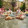 Nova Garden Furniture Leeanna Willow Rattan 8 Seat Round Dining Set with Ice Bucket