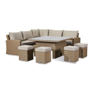 Nova Garden Furniture Ciara Willow Rattan Deluxe Corner Dining Set with Parasol Hole Nova Garden Furniture Ciara Willow Rattan Deluxe Corner Dining Set with Parasol Hole