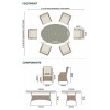 Nova Garden Furniture Oyster Oval 6 Seat Rattan Dining Set