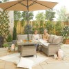 Nova Garden Furniture Oyster Compact Corner Dining Set with Parasol Hole