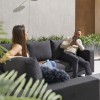 Nova Outdoor Fabric Dark Grey Eden Corner Sofa Set with Coffee Table & Footstool