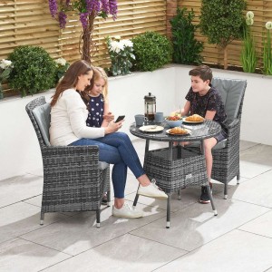 Nova Garden Furniture Sienna Grey 2 Seat 75m Round Bistro Set Nova Garden Furniture Sienna Grey 2 Seat 75m Round Bistro Set