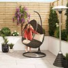 Nova Garden Furniture Brown Rattan Single Hanging Egg Chair