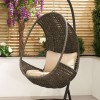 Nova Garden Furniture Brown Rattan Single Hanging Egg Chair