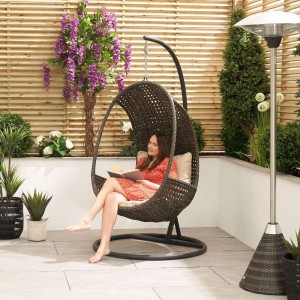 Nova Garden Furniture Brown Rattan Single Hanging Egg Chair Nova Garden Furniture Brown Rattan Single Hanging Egg Chair