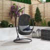 Nova Garden Furniture Grey Rattan Single Hanging Egg Chair