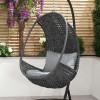 Nova Garden Furniture Grey Rattan Single Hanging Egg Chair