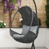 Nova Garden Furniture Grey Rattan Single Hanging Egg Chair