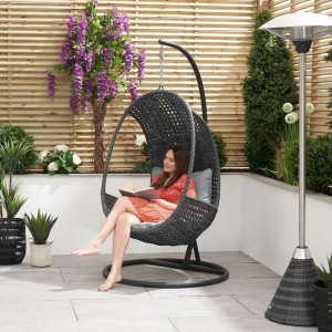 Nova Garden Furniture Grey Rattan Single Hanging Egg Chair Nova Garden Furniture Grey Rattan Single Hanging Egg Chair