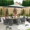 Nova Garden Furniture Sienna Grey 8 Seat Oval Dining Set