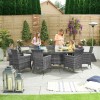 Nova Garden Furniture Sienna Grey 8 Seat Oval Dining Set