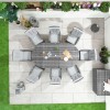 Nova Garden Furniture Ruxley Grey 8 Seat 2m x 1.2m Oval Dining Set