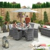 Nova Garden Furniture Sienna Grey 6 Seat 1.35m Round Dining Set With Ice Bucket