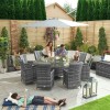 Nova Garden Furniture Sienna Grey 8 Seat 1.8 Round Dining Set With Ice Bucket