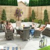 Nova Garden Furniture Ruxley Brown 6 Seat 1.35m Round Dining Set With Ice Bucket