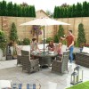 Nova Garden Furniture Ruxley Brown 6 Seat 1.35m Round Dining Set With Ice Bucket