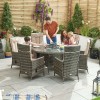 Nova Garden Furniture Ruxley Brown 6 Seat 1.35m Round Dining Set With Ice Bucket