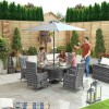 Nova Garden Furniture Ruxley Grey 6 Seat 1.35m Round Dining Set With Ice Bucket