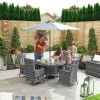 Nova Garden Furniture Ruxley Grey 6 Seat 1.35m Round Dining Set With Ice Bucket