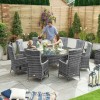 Nova Garden Furniture Ruxley Grey 8 Seat 1.8m Dining Set With Ice Bucket