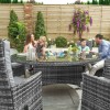 Nova Garden Furniture Ruxley Grey 8 Seat 1.8m Dining Set With Ice Bucket