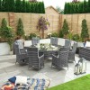 Nova Garden Furniture Ruxley Grey 8 Seat 1.8m Dining Set With Ice Bucket