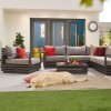 Nova Garden Furniture San Marino Grey Aluminium Corner Sofa Set With Coffee Table