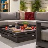 Nova Garden Furniture San Marino Grey Aluminium Corner Sofa Set With Coffee Table