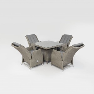 Nova Garden Furniture Carolina White Wash Rattan 4 Seat Square Dining Set Nova Garden Furniture Carolina White Wash Rattan 4 Seat Square Dining Set