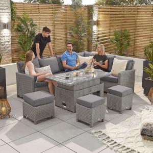 Nova Garden Furniture Ciara White Wash Right Hand Corner Dining Set With Rising Table Nova Garden Furniture Ciara White Wash Right Hand Corner Dining Set With Rising Table