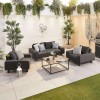 Nova Garden Furniture Tranquility Dark Grey Outdoor Fabric Corner Sofa Set