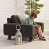 Nova Garden Furniture Tranquility Dark Grey Outdoor Fabric Corner Sofa Set