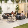 Nova Garden Furniture Tranquility Dark Grey Fabric Corner Sofa Set With Coffee Table
