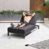 Nova Garden Furniture Sunny Dark Grey Lounger