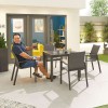 Nova Garden Furniture Roma Grey 4 Seat Square Dining Set