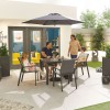 Nova Garden Furniture Roma Grey 4 Seat Square Dining Set