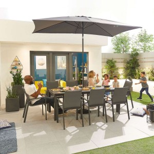 Nova Garden Furniture Roma Grey 8 Seat Rectangular Dining Set Nova Garden Furniture Roma Grey 8 Seat Rectangular Dining Set