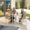 Nova Garden Furniture Roma White 4 Seat Square Dining Set