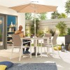 Nova Garden Furniture Roma White 4 Seat Square Dining Set